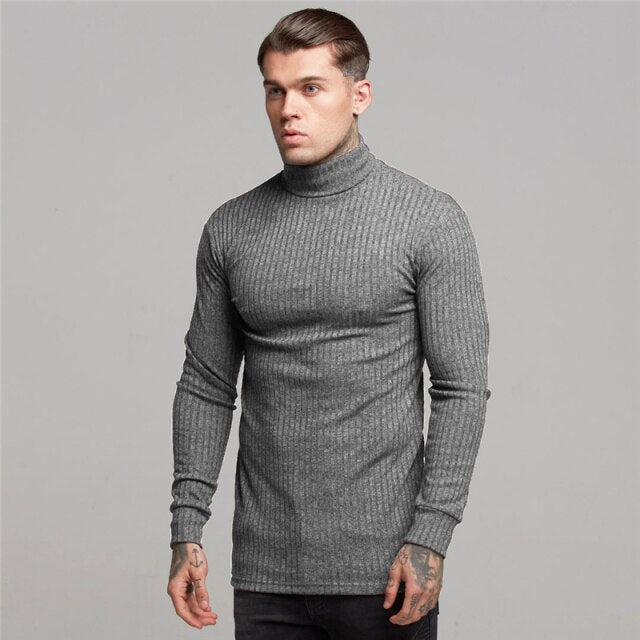 Voguable 2021 Autumn Fashion Men's T-shirt Sweater O-Neck Slim Fit Knittwear Mens Long Sleeve Pullovers Tshirts Men Fitness Pull Homme voguable