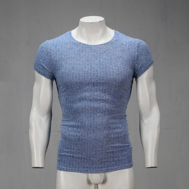 Voguable 2021 Autumn Fashion Men's T-shirt Sweater O-Neck Slim Fit Knittwear Mens Long Sleeve Pullovers Tshirts Men Fitness Pull Homme voguable
