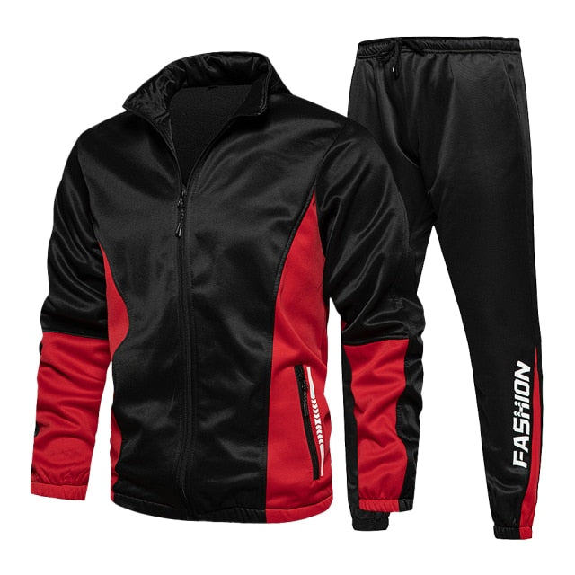 Voguable 2021 Men's Hip Hop Tracksuit Mens Spring Clothing 2 Pieces Sets Man Streetwear Zipper Jacets And Harem Pants + Sweatshirt Suits voguable