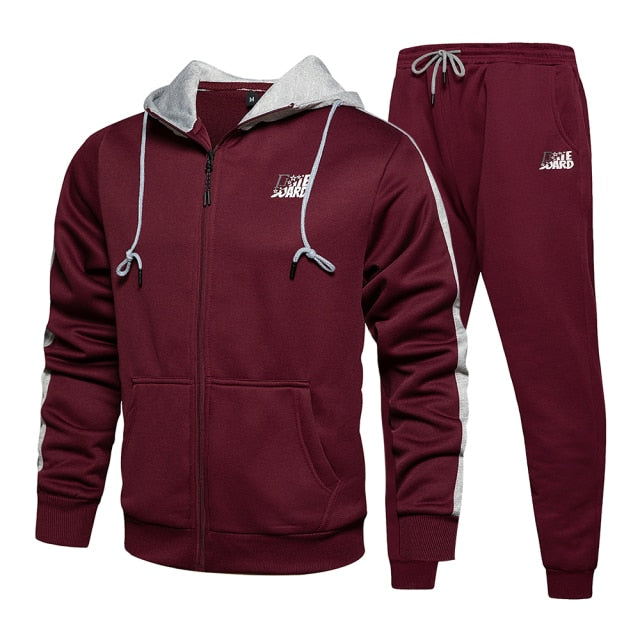 Voguable 2021 Men's Hip Hop Tracksuit Mens Spring Clothing 2 Pieces Sets Man Streetwear Zipper Jacets And Harem Pants + Sweatshirt Suits voguable