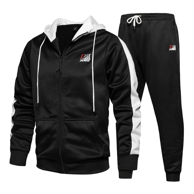 Voguable 2021 Men's Hip Hop Tracksuit Mens Spring Clothing 2 Pieces Sets Man Streetwear Zipper Jacets And Harem Pants + Sweatshirt Suits voguable