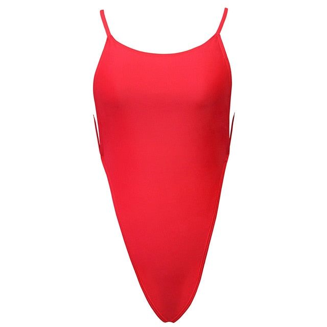 Voguable New Sexy high Leg cut One Piece Swimsuit Thong Swimwear Women Trikini  Backless Monokini Brazilian Bathing Suit Swim wear voguable