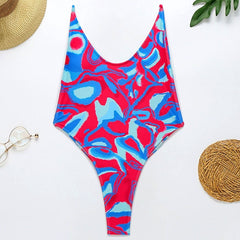 Voguable New Sexy high Leg cut One Piece Swimsuit Thong Swimwear Women Trikini  Backless Monokini Brazilian Bathing Suit Swim wear voguable