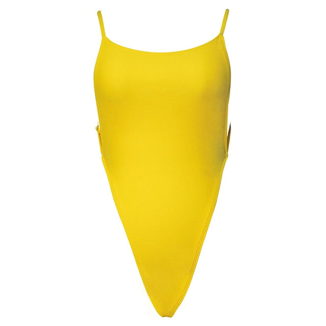 Voguable New Sexy high Leg cut One Piece Swimsuit Thong Swimwear Women Trikini  Backless Monokini Brazilian Bathing Suit Swim wear voguable