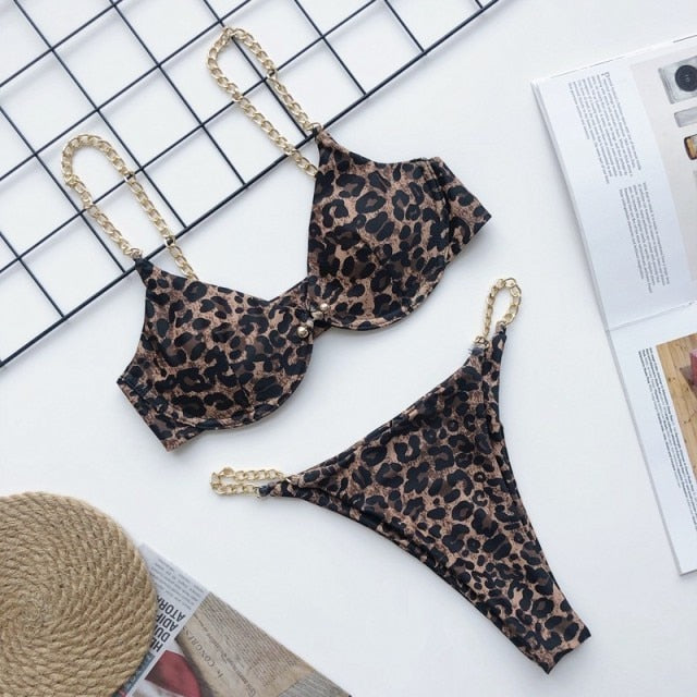 Bikini Micro Swimwear Women Leopard High Cut Swimming Bathing Suit Biquini Set Sexy Swimsuit Femme Brazilian Bikini 2021 Gifts voguable