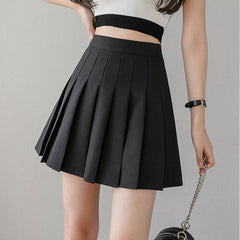 2021 Spring Summer Korean Skirt Shorts Women High Waist Sexy Mini Skirt School Short Pleated Kawaii Japanese Pink Skirt Female voguable