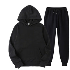 Voguable  Spring New Men Casual Sets Brand Men Solid Hoodie + Pants Two-Pieces Casual Tracksuit Sportswear Hoodies Set Suit Male voguable