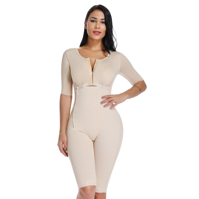 Voguable Solid Color Shapewear New Breasted One Piece Shapewear High Compression Faja Bra Waist Trainer voguable