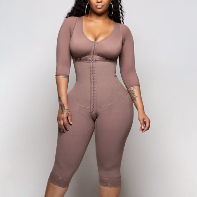 Voguable Solid Color Shapewear New Breasted One Piece Shapewear High Compression Faja Bra Waist Trainer voguable