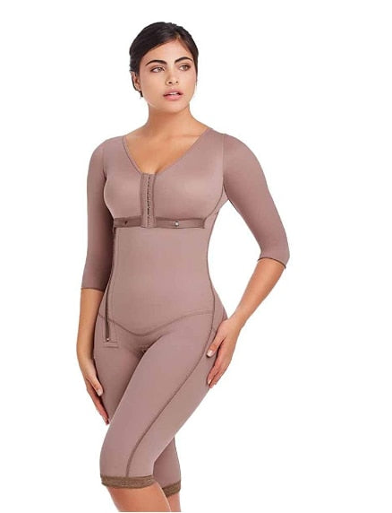 Voguable Solid Color Shapewear New Breasted One Piece Shapewear High Compression Faja Bra Waist Trainer voguable