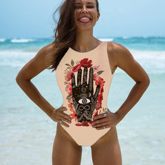 Voguable  Sexy One-Piece Swimsuit Women Swimwear Female Solid Black Thong Backless Monokini Bathing Suit XL voguable