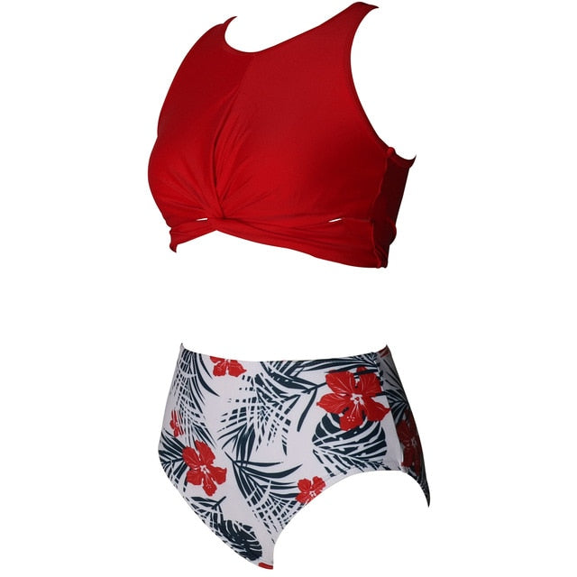 High Waisted Swimsuit Bikini 2021 Push Up Swimwear Women Sexy Bathing Suit Female Vest Bikini Set Leopard Swim Suit Beachwear voguable