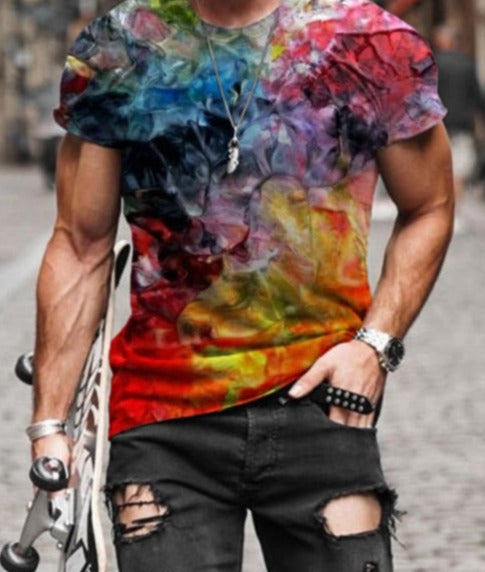 Voguable New Patchwork T-shirt Long Sleeve Fashion 3D Print Tops 2021 Summer Casual Pullovers Sexy Mens clothing Plus Size S-3XL voguable