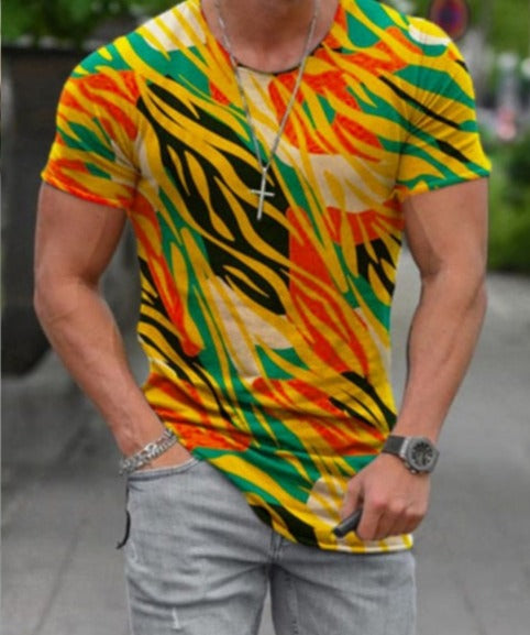 Voguable New Patchwork T-shirt Long Sleeve Fashion 3D Print Tops 2021 Summer Casual Pullovers Sexy Mens clothing Plus Size S-3XL voguable