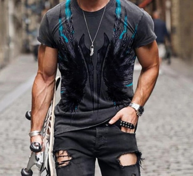 Voguable New Patchwork T-shirt Long Sleeve Fashion 3D Print Tops 2021 Summer Casual Pullovers Sexy Mens clothing Plus Size S-3XL voguable