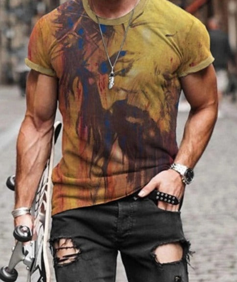Voguable New Patchwork T-shirt Long Sleeve Fashion 3D Print Tops 2021 Summer Casual Pullovers Sexy Mens clothing Plus Size S-3XL voguable