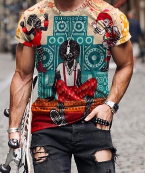 Voguable New Patchwork T-shirt Long Sleeve Fashion 3D Print Tops 2021 Summer Casual Pullovers Sexy Mens clothing Plus Size S-3XL voguable