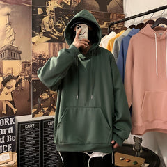 PR Women's Solid Color Casual Sweatshirts 2021 Autumn New Couple Hoodie Oversize Woman Clothing Streetwear Fashion Pullovers voguable