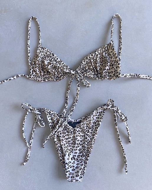 Voguable Sexy Micro Bikini 2022 Women Swimsuit Bandage Bikini Set Swimwear Female Halter Top Brazilian Bathing Suit Bather Biquini voguable