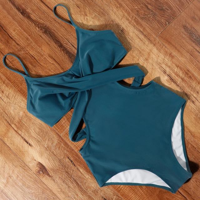 Sexy One Piece Swimsuit Women Push Up Bathing Suit 2021 Swimming Suit Plus Size Bodysuit Beachwear Solid Monokini Lady Swimwear voguable