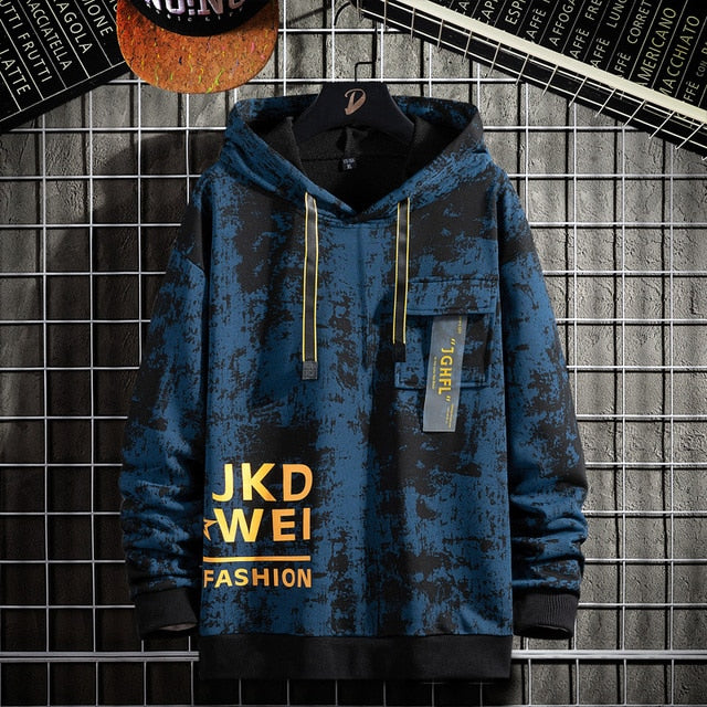 Voguable  New Men's Hoodie Spring and Summer Hip-Hop Japanese Streetwear Text Hoodie Men Patchwork Sweatshirt Men Drop Transport voguable