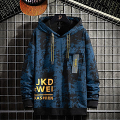 Voguable  New Men's Hoodie Spring and Summer Hip-Hop Japanese Streetwear Text Hoodie Men Patchwork Sweatshirt Men Drop Transport voguable