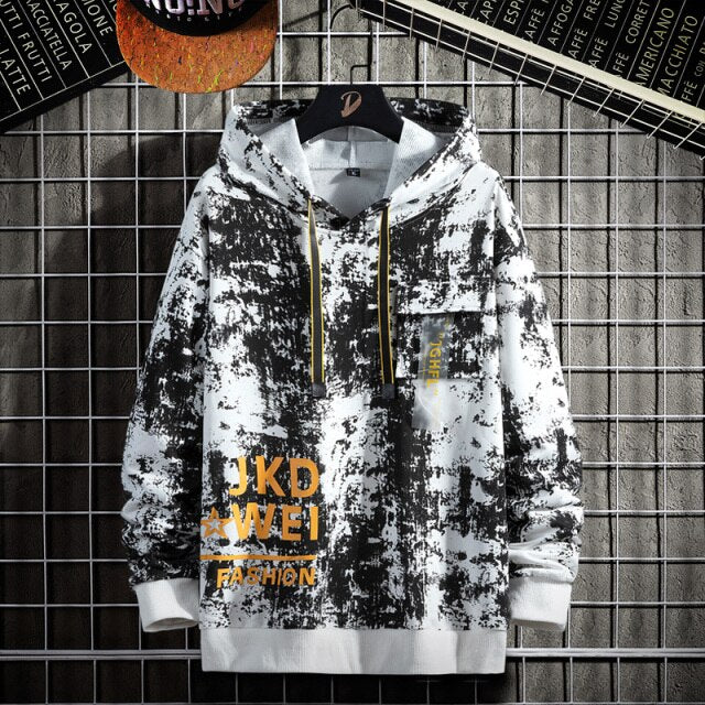 Voguable  New Men's Hoodie Spring and Summer Hip-Hop Japanese Streetwear Text Hoodie Men Patchwork Sweatshirt Men Drop Transport voguable