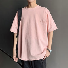 Voguable Short Sleeve Black White Loose T Shirt Men'S 2021 Summer Classic Solid Tshirt Top Tees Casual Clothes Plus OverSize M-5XL O NECK voguable