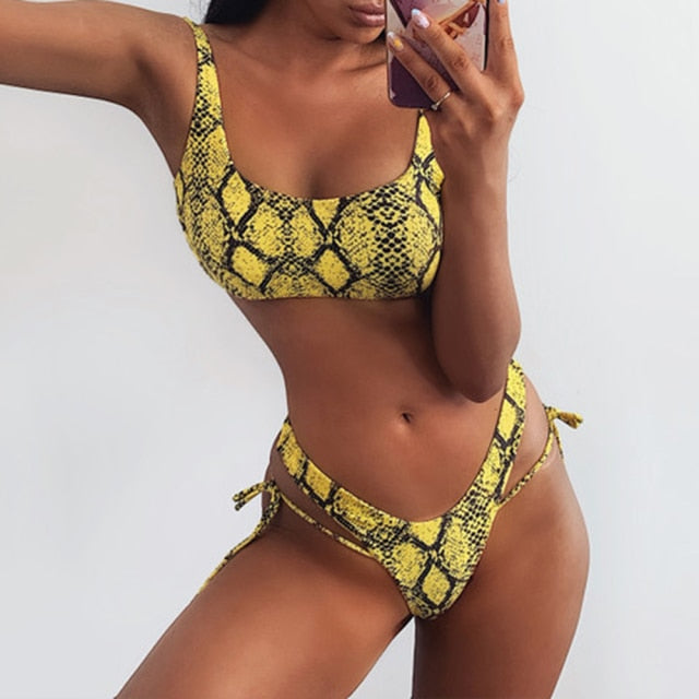 Women Bandeau Push Up Bikini Set Sexy Swimsuit 2020 Plus Size Europe Female Swimming Suit Beach Bathing Suit Swimwear S~XXL voguable