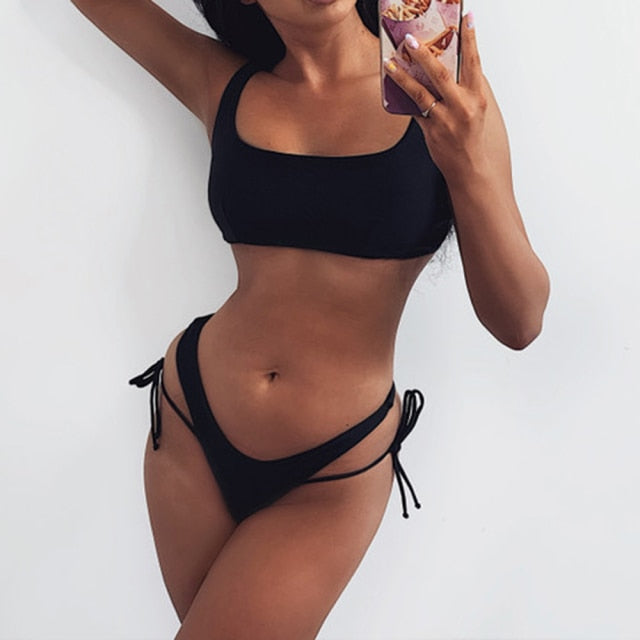 Women Bandeau Push Up Bikini Set Sexy Swimsuit 2020 Plus Size Europe Female Swimming Suit Beach Bathing Suit Swimwear S~XXL voguable