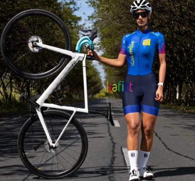 Kafitt Female Cycling Monkey Sports Bike Women Ciclismo Shorts With Gel Jumpsuit Colombia Style Cyclist Suit Overalls Equipment voguable