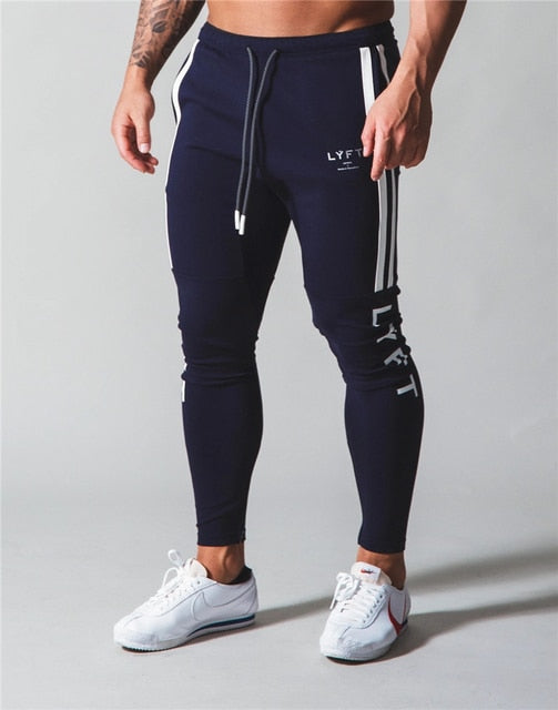 Voguable PIPING STRETCH PANTS Mens Sweatpants Running Sports Jogging Pants Men Trouser Tracksuit Gym Fitness Bodybuilding Men Pants voguable