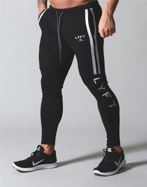 Voguable PIPING STRETCH PANTS Mens Sweatpants Running Sports Jogging Pants Men Trouser Tracksuit Gym Fitness Bodybuilding Men Pants voguable