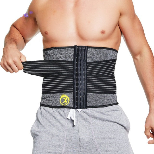 Sexywg Men Waist Trainer Support Neoprene Sauna Suit Modeling Body Shaper Belt Weight Loss Cinchers Slim Faja Gym Workout Corset voguable