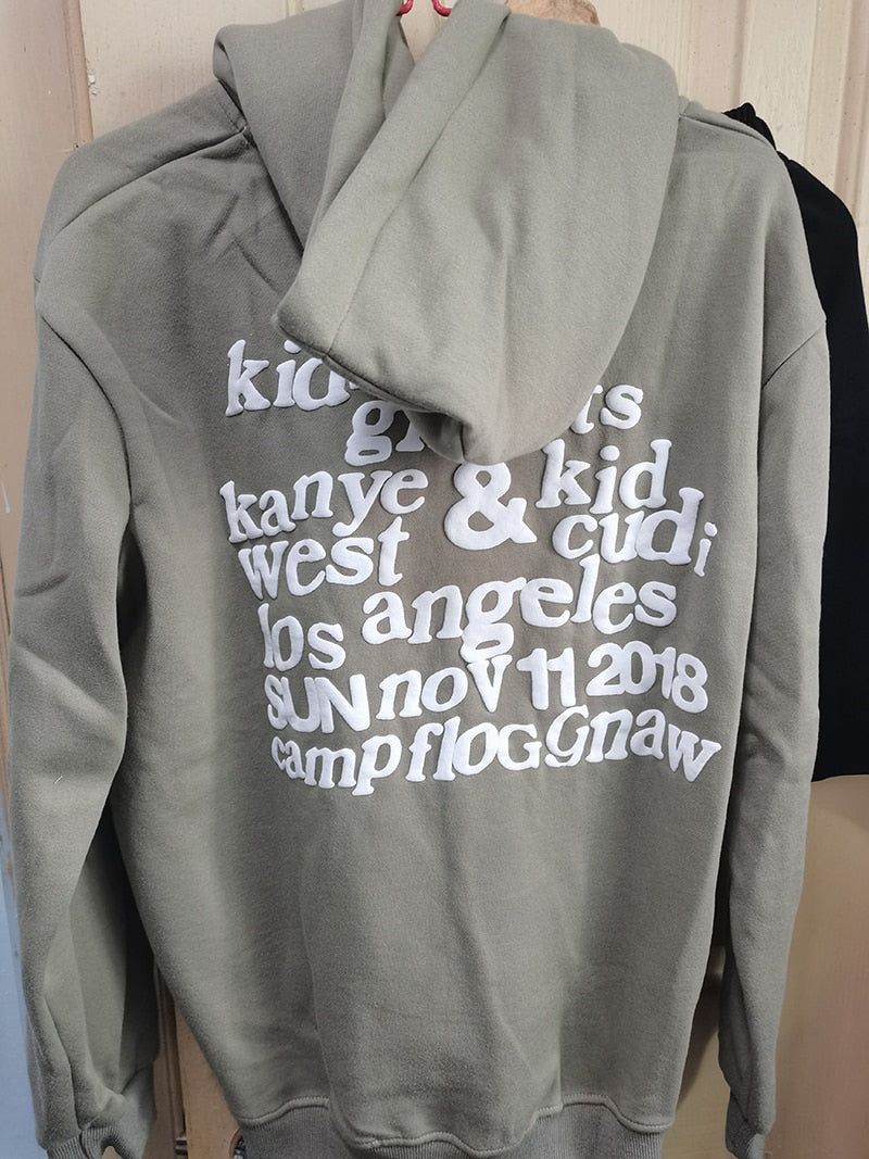 Voguable  Kanye West Pullover Fleece Hoodies Kendall Jenner Print Sweatshirt Stranger Things Foaming Printing Hoodies Streetwear Men voguable