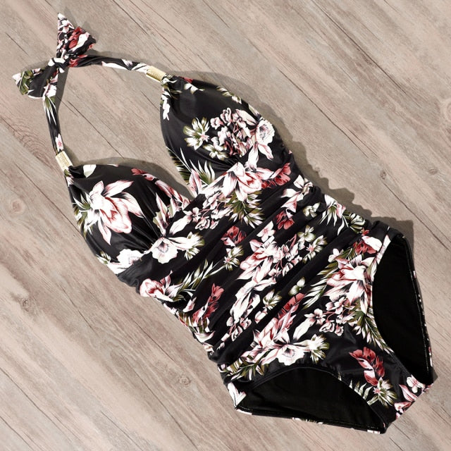 RUUHEE Push up Swimwear One Piece Swimsuit Women Black Bathing Suit Halter Top Swimming Suit Summer Beach Wear Monokini 2021 voguable