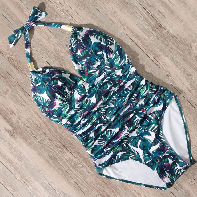 RUUHEE Push up Swimwear One Piece Swimsuit Women Black Bathing Suit Halter Top Swimming Suit Summer Beach Wear Monokini 2021 voguable
