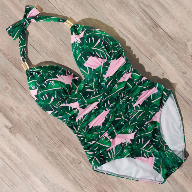 RUUHEE Push up Swimwear One Piece Swimsuit Women Black Bathing Suit Halter Top Swimming Suit Summer Beach Wear Monokini 2021 voguable