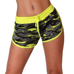 Women Sport Yoga Shorts Women Ladies Cool Shorts Short Fitness Camouflage Elastic Running Outdoor Broadcloth Print Polyester voguable