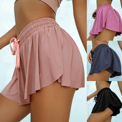 Yoga Shorts Running Cycling Biker Shorts Butt Scrunch Skirt for Women Girls 2 In 1 Marathon Quick Dry Gym Workout Sport Shorts voguable
