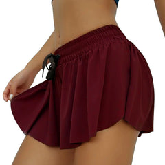 Yoga Shorts Running Cycling Biker Shorts Butt Scrunch Skirt for Women Girls 2 In 1 Marathon Quick Dry Gym Workout Sport Shorts voguable