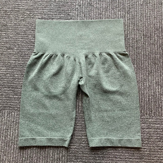 Monster Fitness Elastic Cycling Seamless Yoga Shorts Running Shorts Women Gym Short Slim Fit Shorts Fitness Workout Activewear voguable