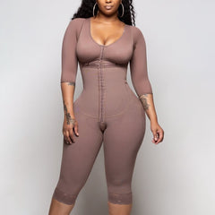 Voguable Solid Color Shapewear New Breasted One Piece Shapewear High Compression Faja Bra Waist Trainer voguable