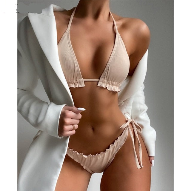 Voguable Sexy Bikini 2021 Swimsuit Women Thong Swimwear Push Up Bikini Set Brazilian Bathing Suit Summer Beach Wear Swimming Suit Biquini voguable