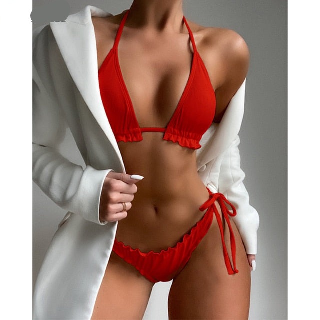 Voguable Sexy Bikini 2021 Swimsuit Women Thong Swimwear Push Up Bikini Set Brazilian Bathing Suit Summer Beach Wear Swimming Suit Biquini voguable
