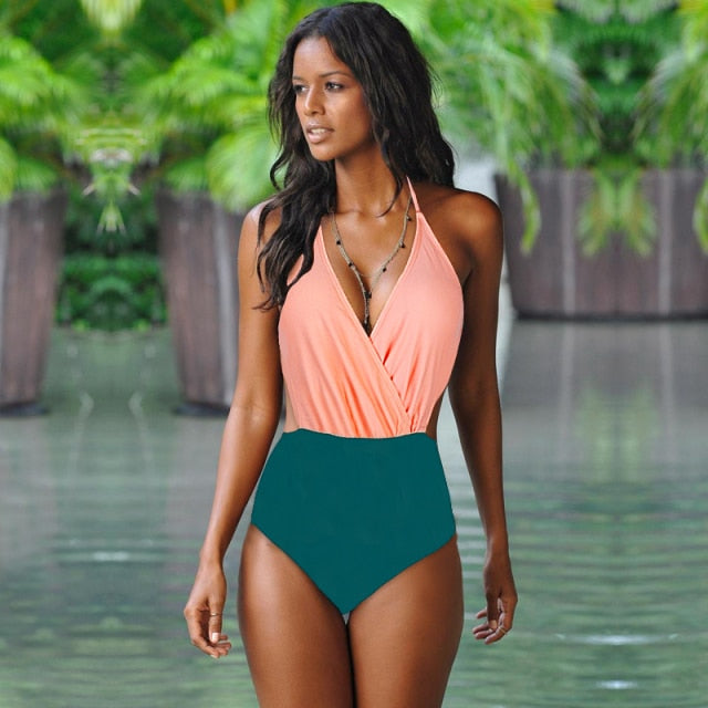 Sexy One Piece Swimwear Women 2021 New Floral Monokini Bathing Suits Bodysuit Push Up Swimsuit Beach Swimming Suit For Female XL voguable