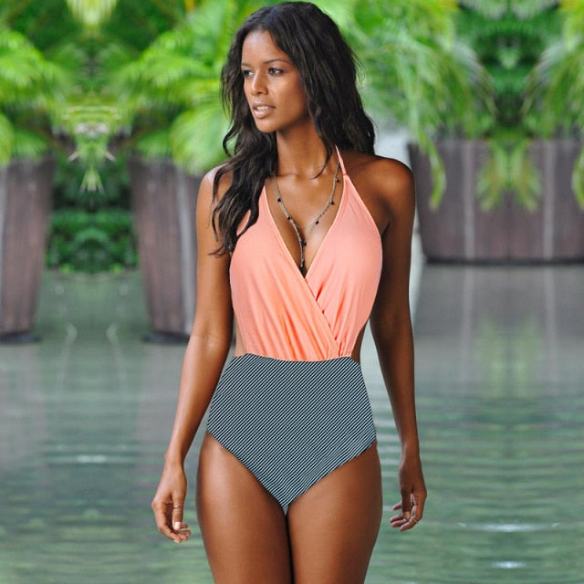 Sexy One Piece Swimwear Women 2021 New Floral Monokini Bathing Suits Bodysuit Push Up Swimsuit Beach Swimming Suit For Female XL voguable