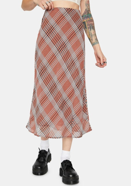 Summer Print Skirt Women A-Line Trendy Y2K Skirts Harajuku Knee-Length Casual High Waist Party Streetwear Bodycon E-girl Skirt voguable