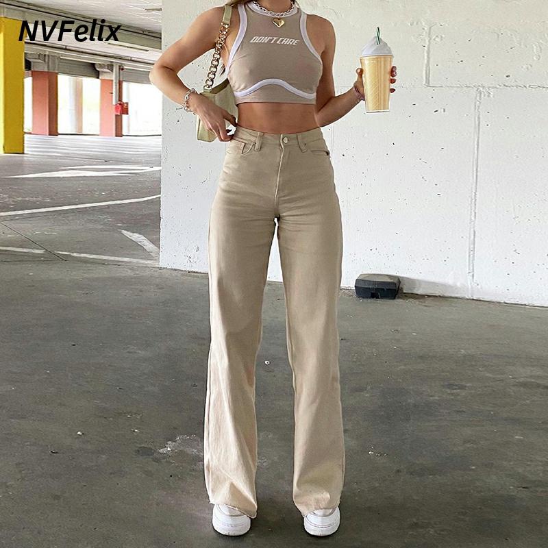 Fashion Loose Jeans For Women High Waist Stretch Wide Leg Femme Trousers  Casual Comfort Denim Mom Pants 2021 Washed Jean Pants voguable