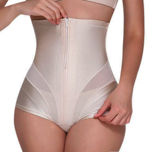 GUUDIA Shaper Panties Sexy Lace Shapers Body Shaper with Zipper Double Control Panties Women Shapewear Sexy Lace Waist Trainer voguable